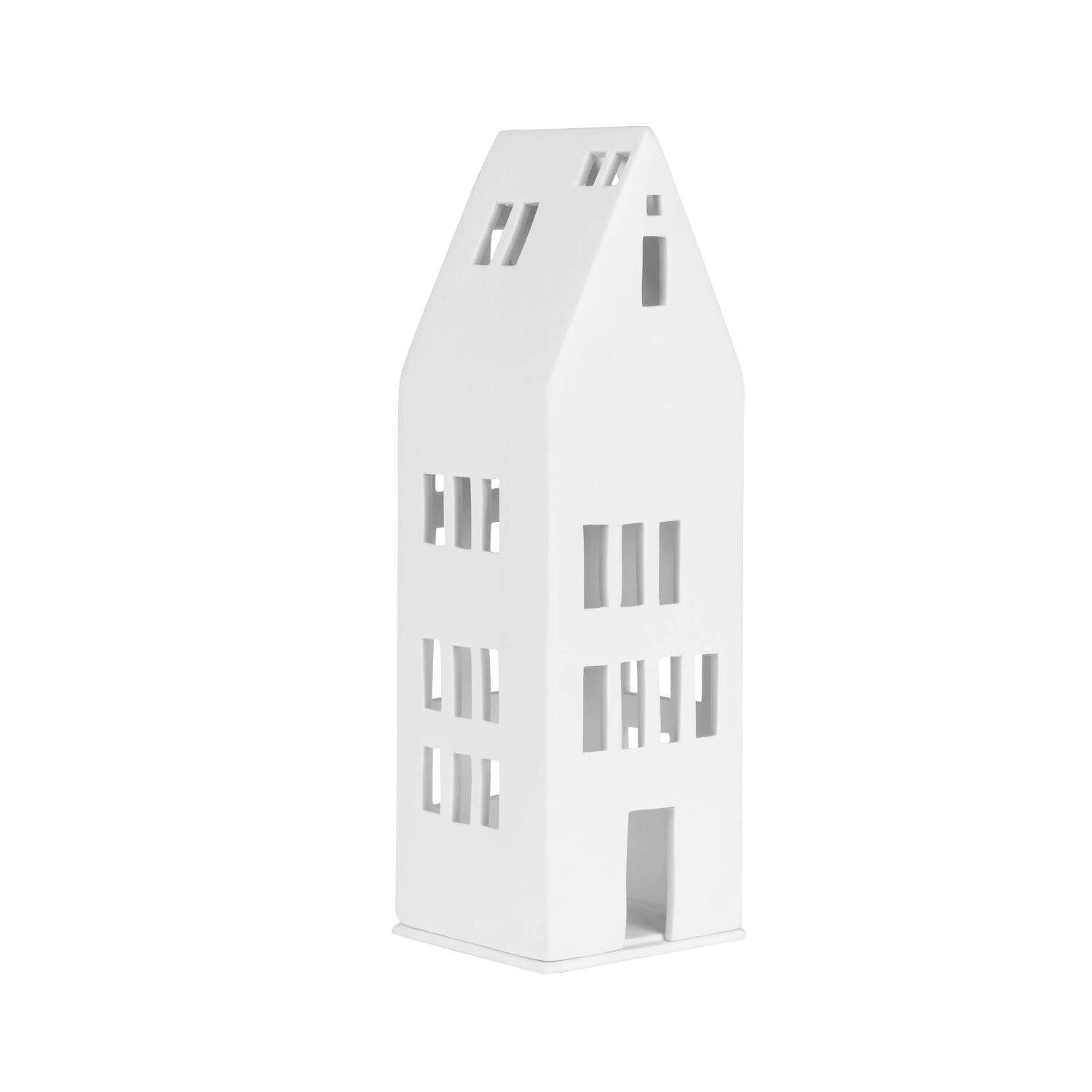 Großes Lichthaus "Große Fenster" - 11x11x33,5 cm (Weiß) räder Design