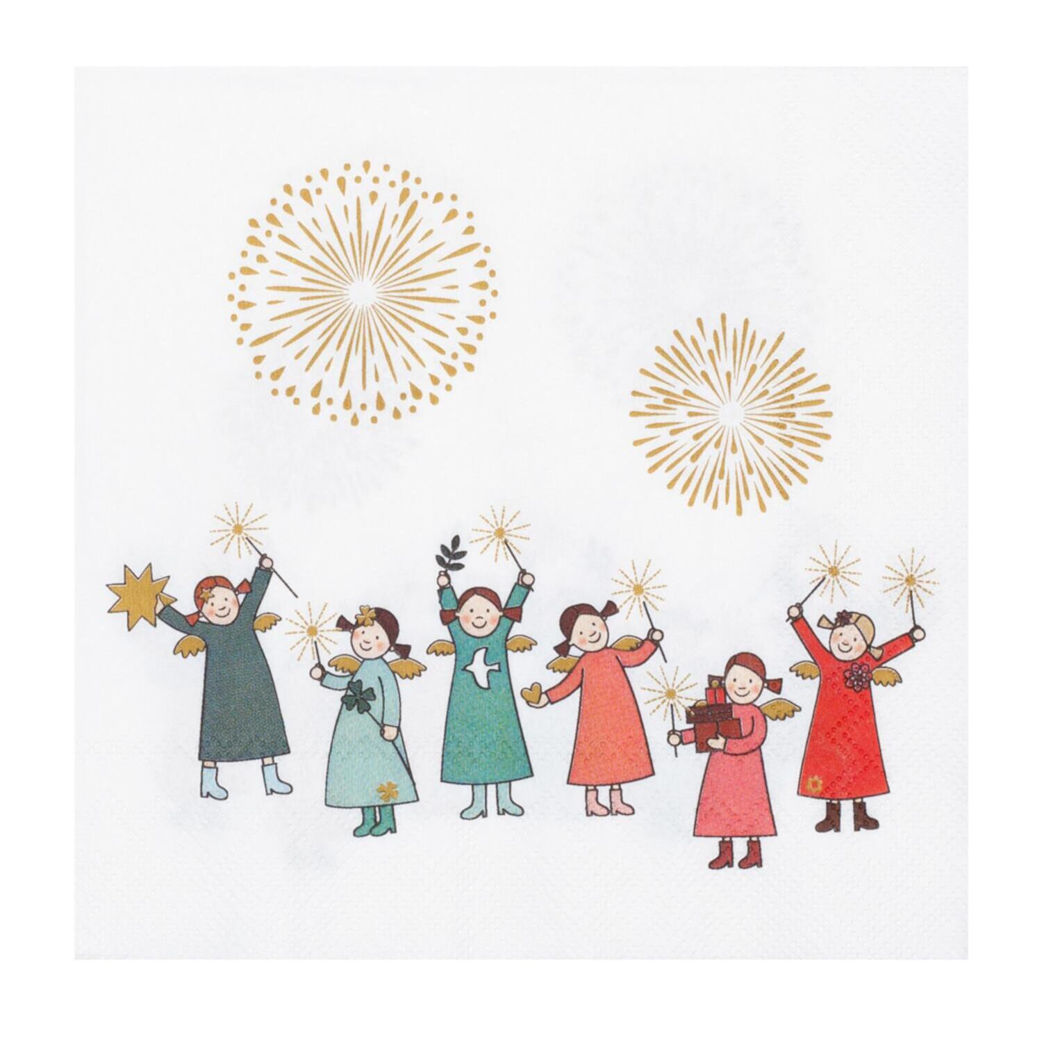 Cocktailservietten "Himmlische Schwestern - Edition 9" - 25x25 cm (Bunt) räder Design