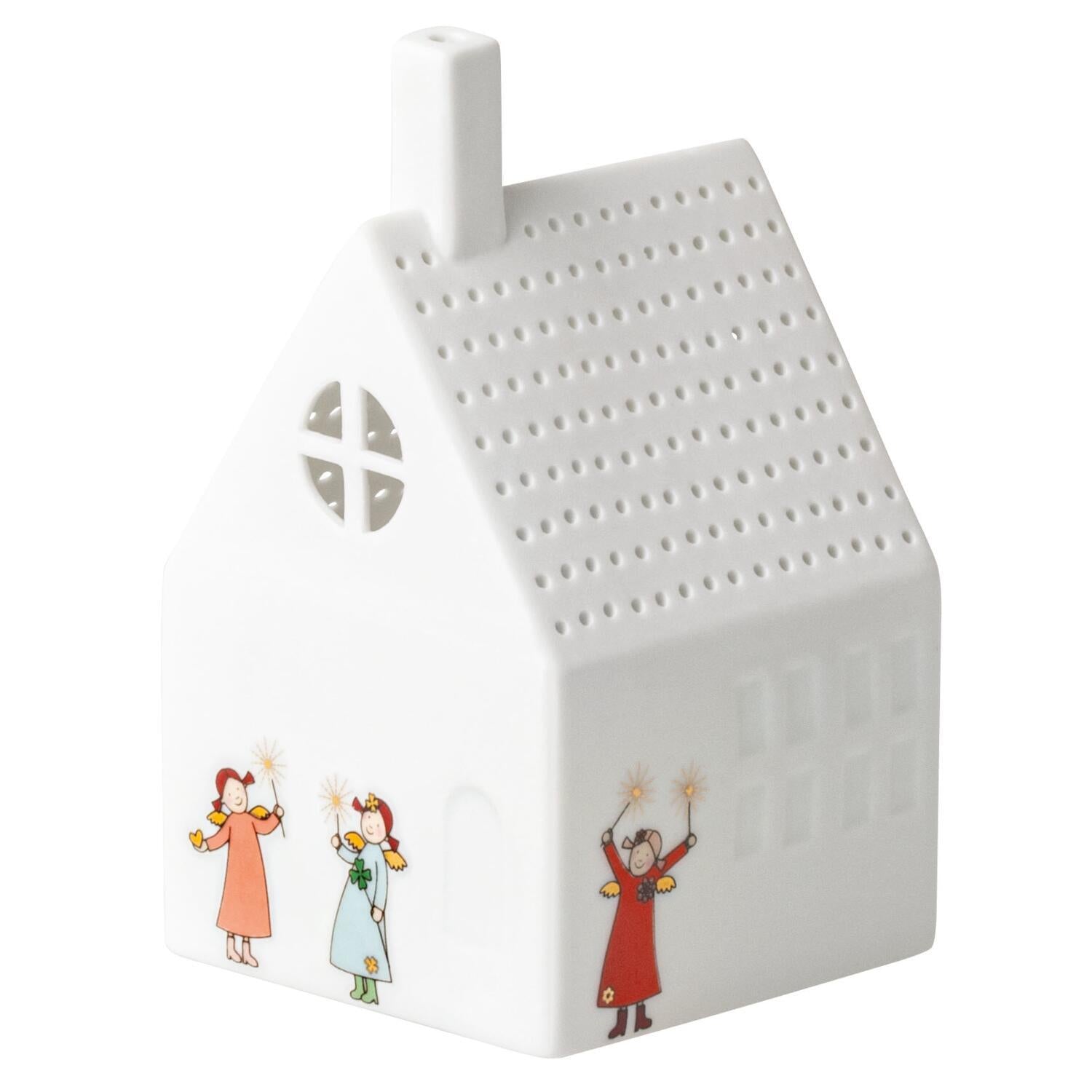 LED Lichthaus "Himmlische Schwestern" - 7,5x7x12 cm (Weiß/Bunt) räder Design