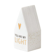 LED Häuschen "You are my light" (Weiß/Gold) räder Design