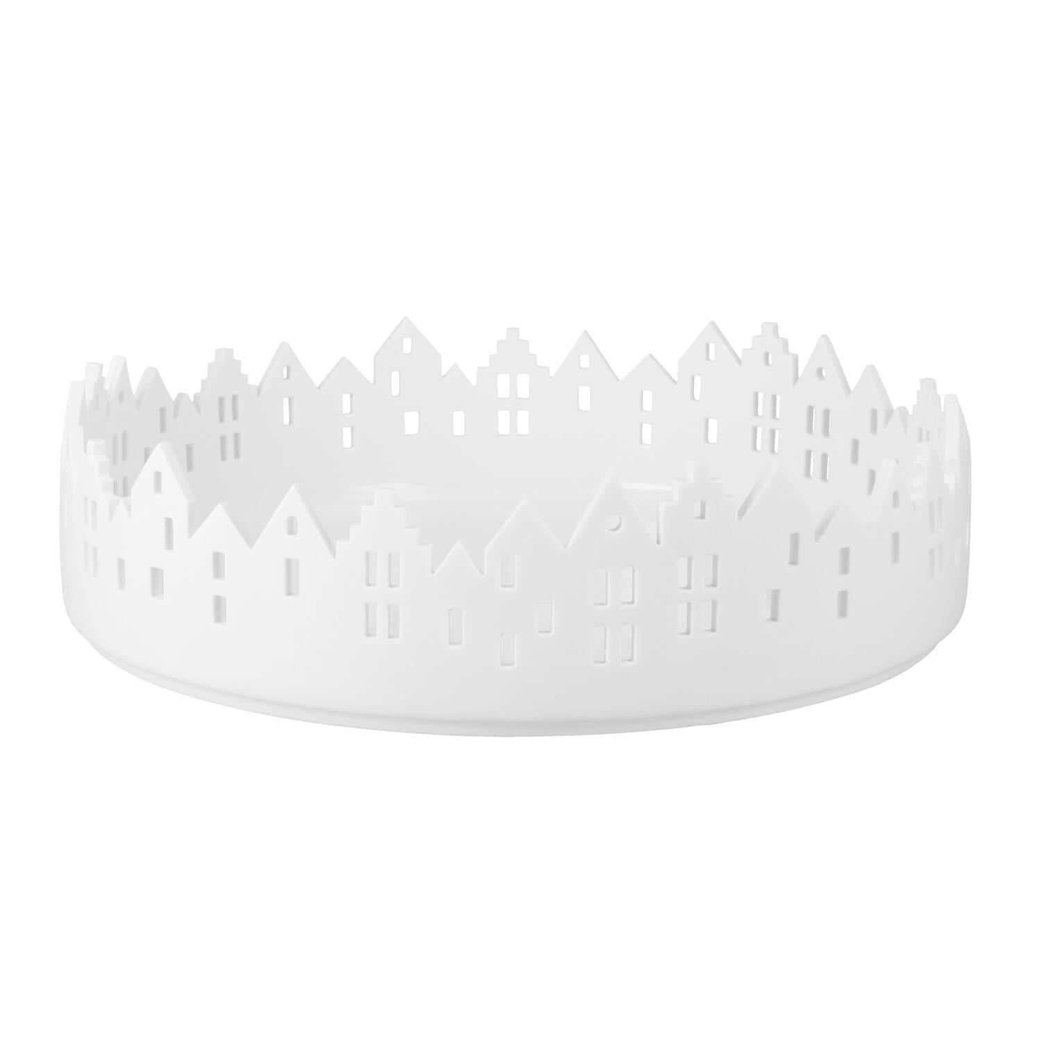 Stadtschale - 27,5x7,5 cm (Weiß)