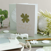 Faltkarte "Dankeschön" - 11,8x16,6 cm (Grün) räder Design