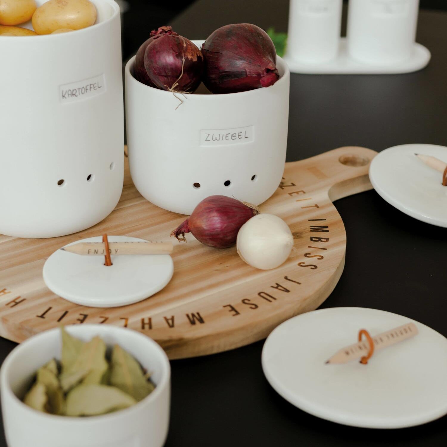 Aufbewahrungstopf "Guten Appetit" - 10x6,5 cm (Weiß) räder Design