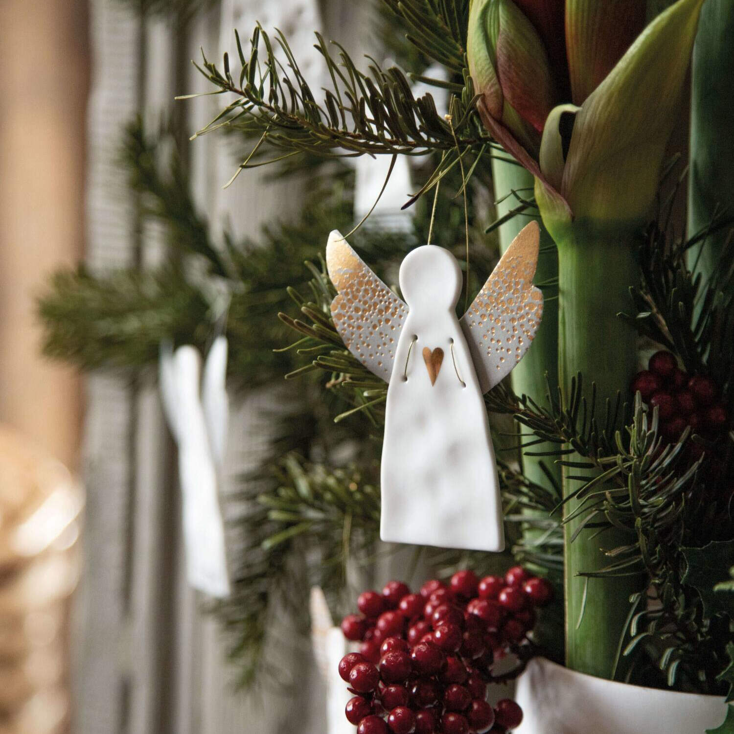 Schutzengel "GIVING - Schrift" - 9 cm (Weiß) räder Design