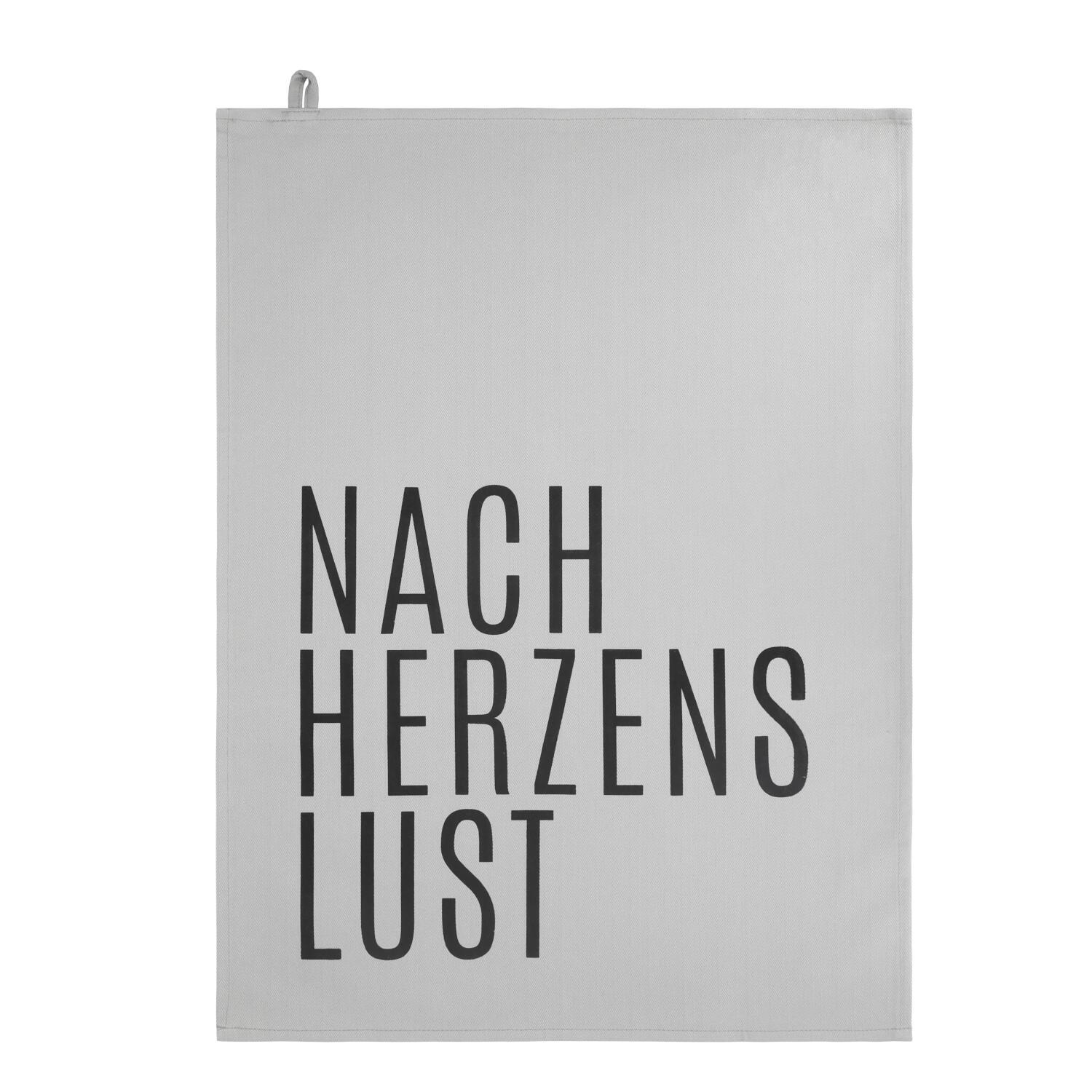 Geschirrtuch "Herzenslust" (Grau) räder Design