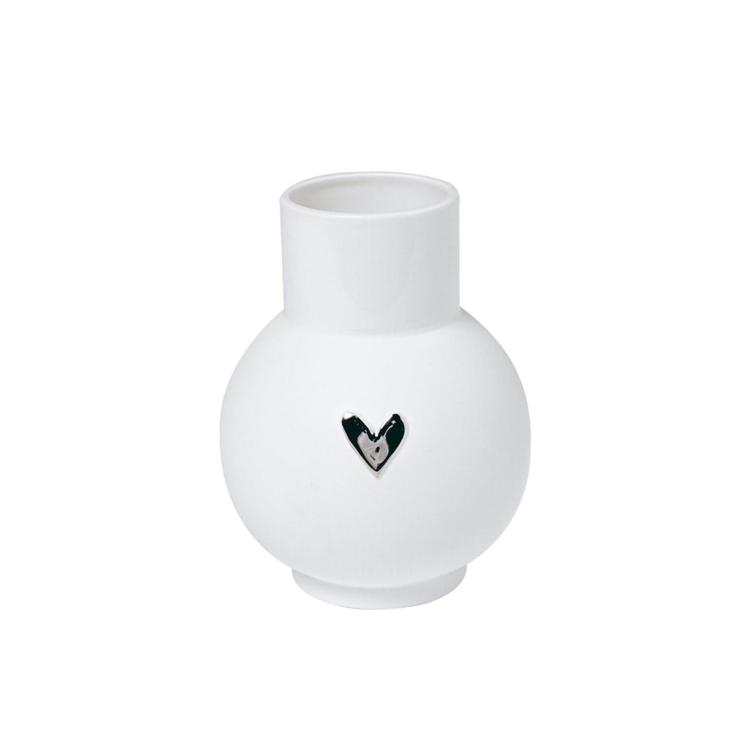 Kugelvase "Herz - Silber" (Weiß) räder Design