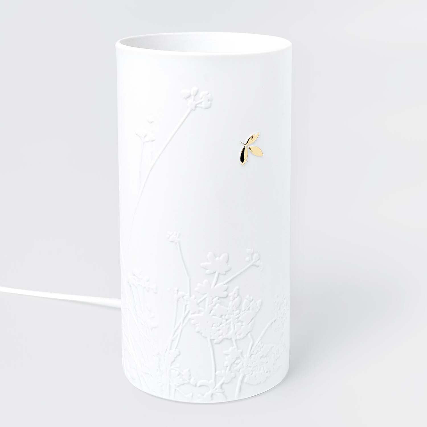 Porzellanleuchte "Das goldene Blatt" (Weiß) räder Design
