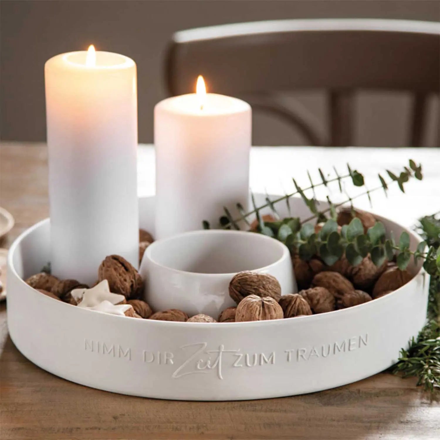 Porzellankranz "Nimm dir Zeit zum Träumen" (Weiß) räder Design