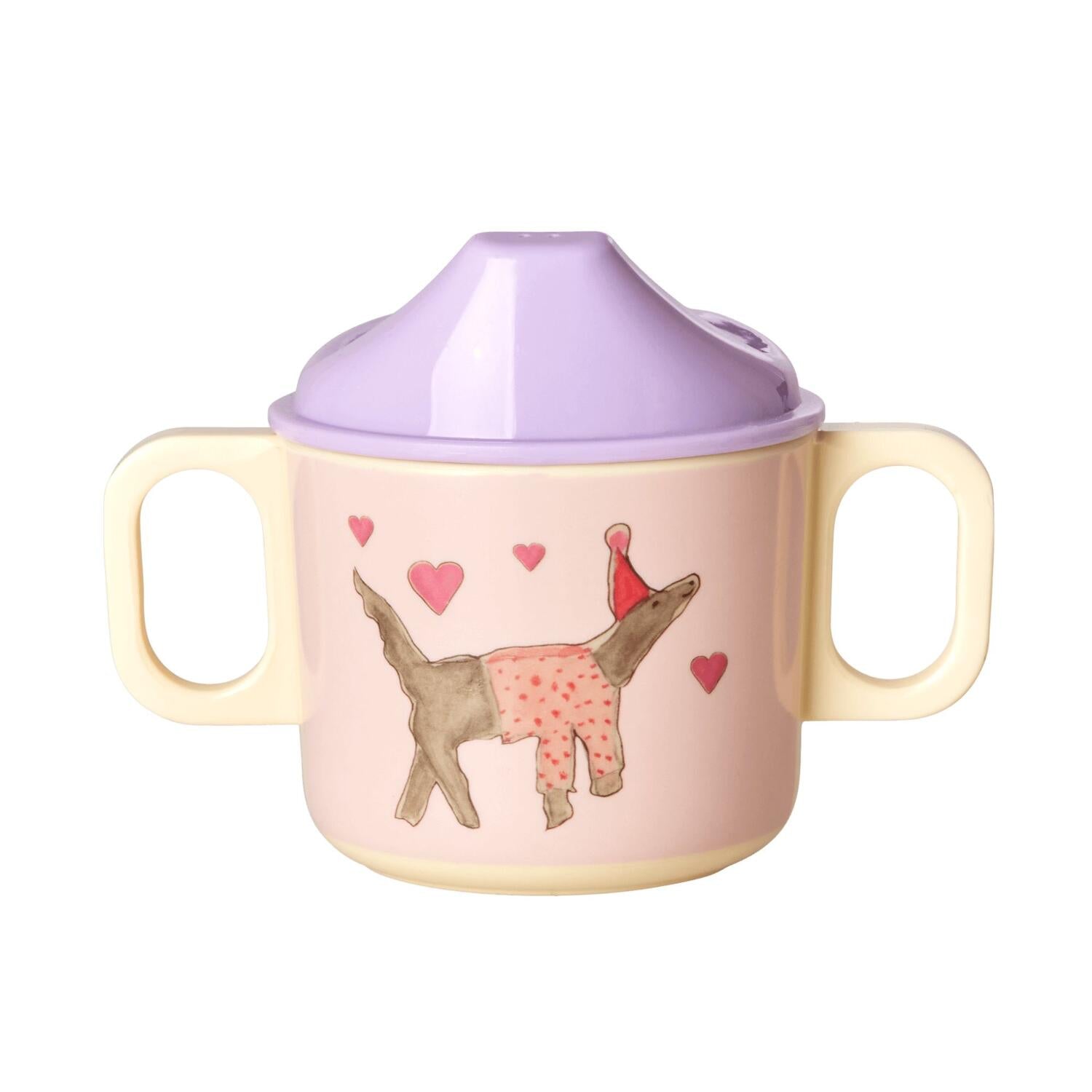 Melamin Becher mit 2 Griffen "Animal" - 6,5 cm (Lavendel) Rice