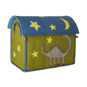 Spielzeugkiste "Raffia - Dino" - M (Bunt) Rice