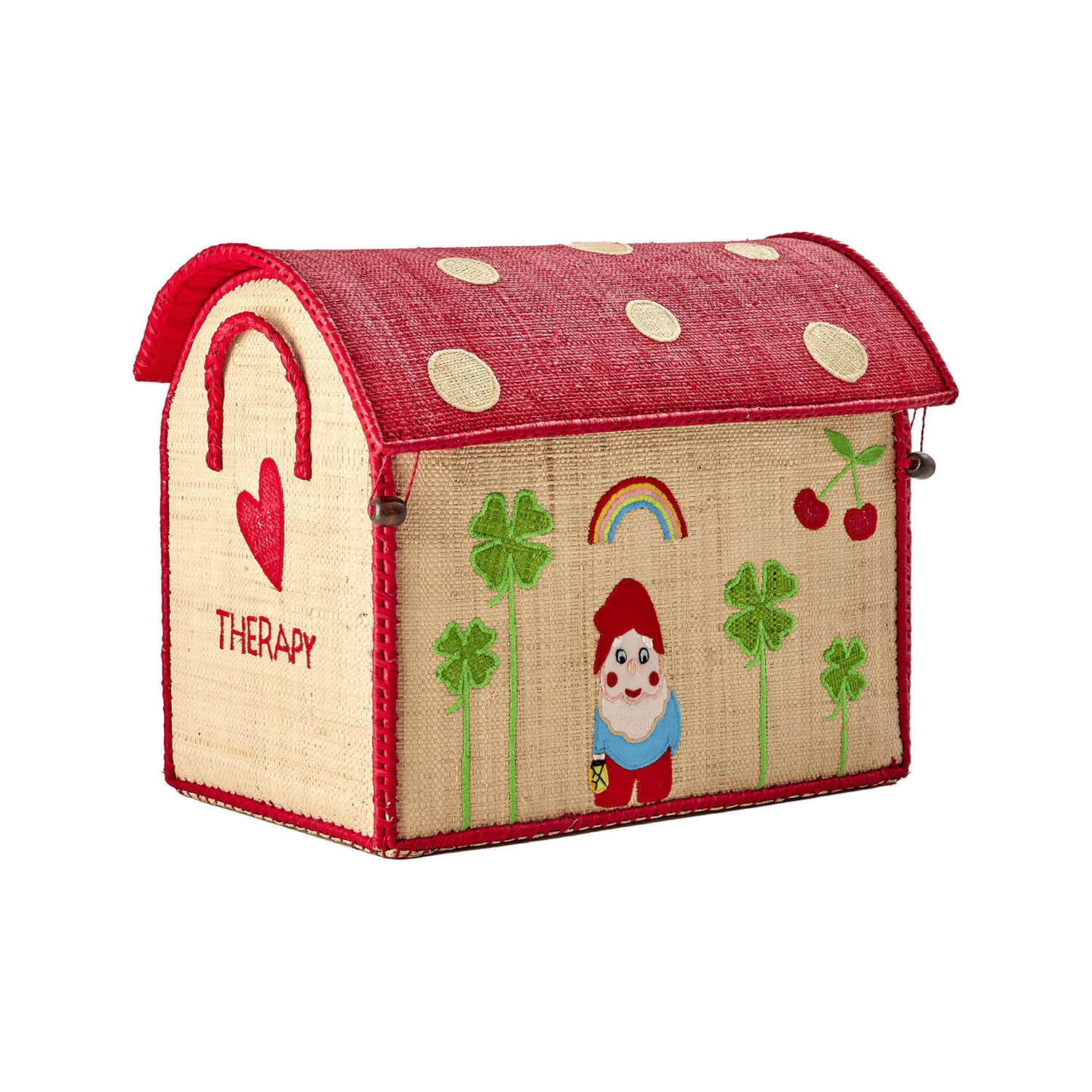 Spielzeugkiste "Raffia - Love Therapy" - S (Bunt) Rice