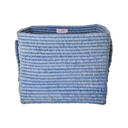 Aufbewahrungskorb quadratisch mit Griffen - 30 cm (Blau) Rice