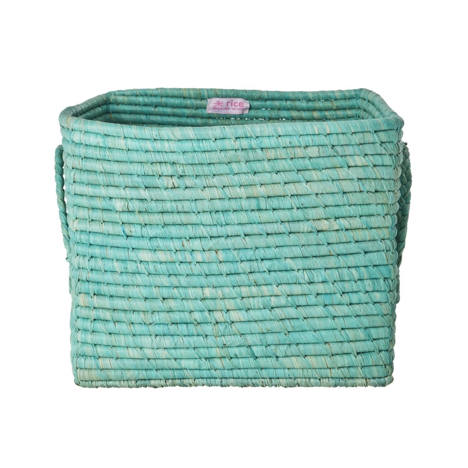 Aufbewahrungskorb quadratisch mit Griffen - 30 cm (Mint) Rice