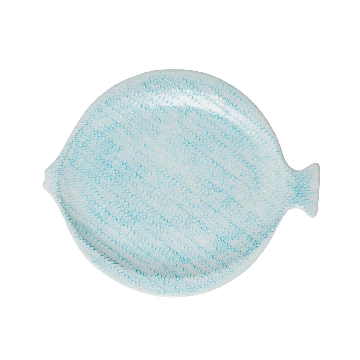 Keramik-Teller "Fish" (Aqua) Rice