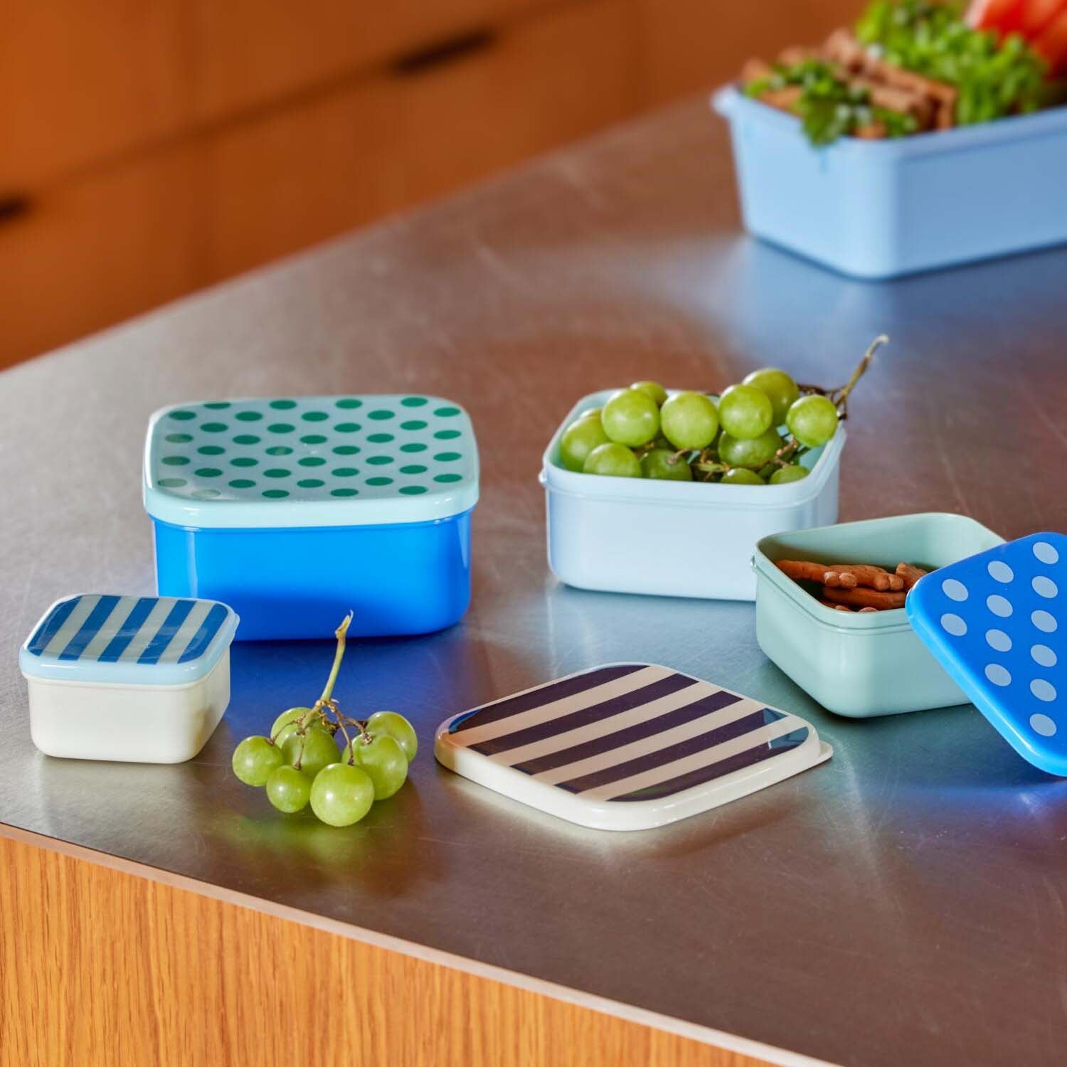 Lunchbox Set - 4-tlg. (Blau/Bunt) Rice