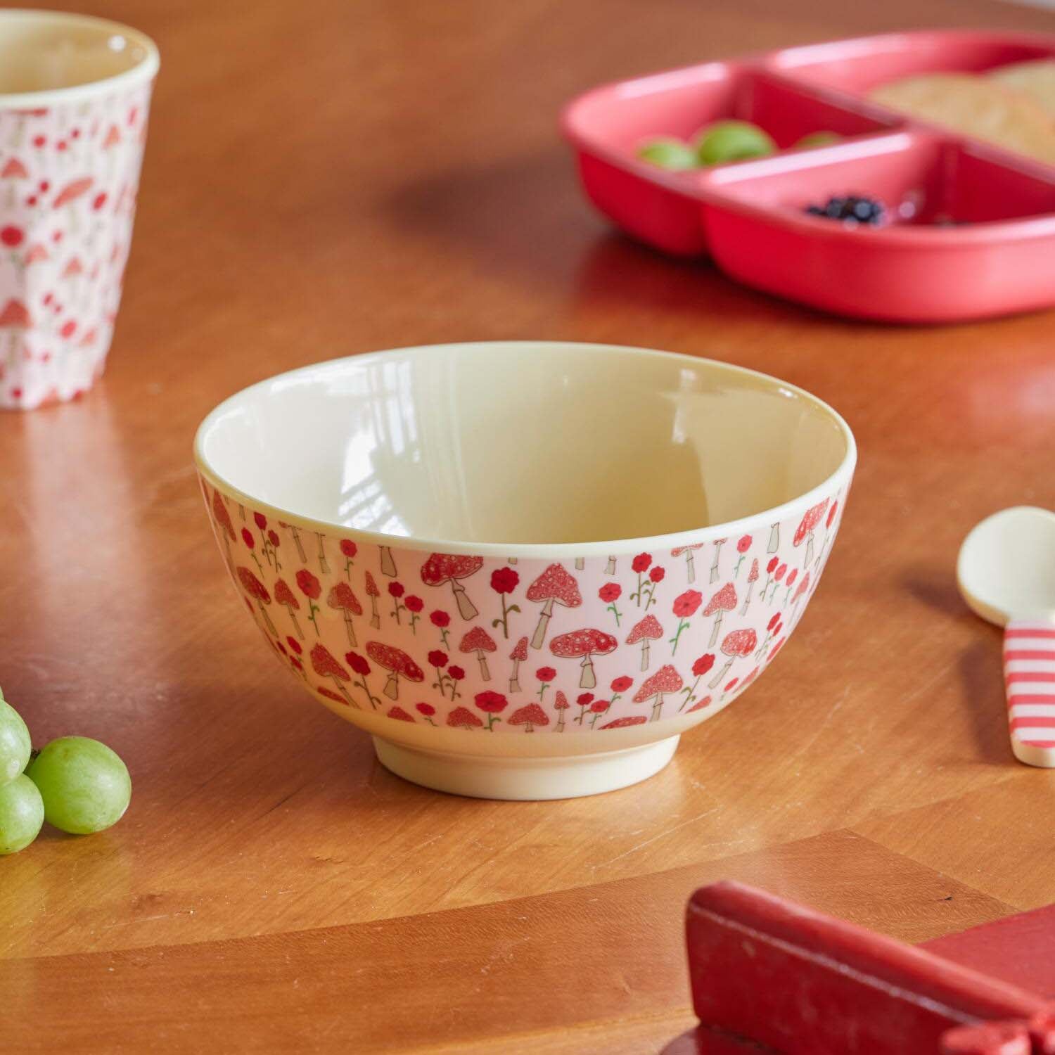 Melamin Schale "Happy Forest" - 700 ml (Pink/Creme) Rice