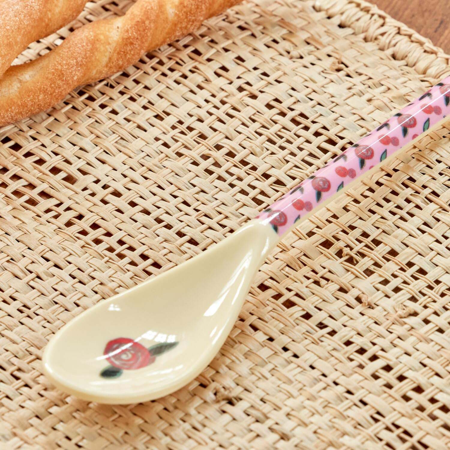 Melamin Latte-Löffel "A New York Minute Rose" (Bunt) Rice