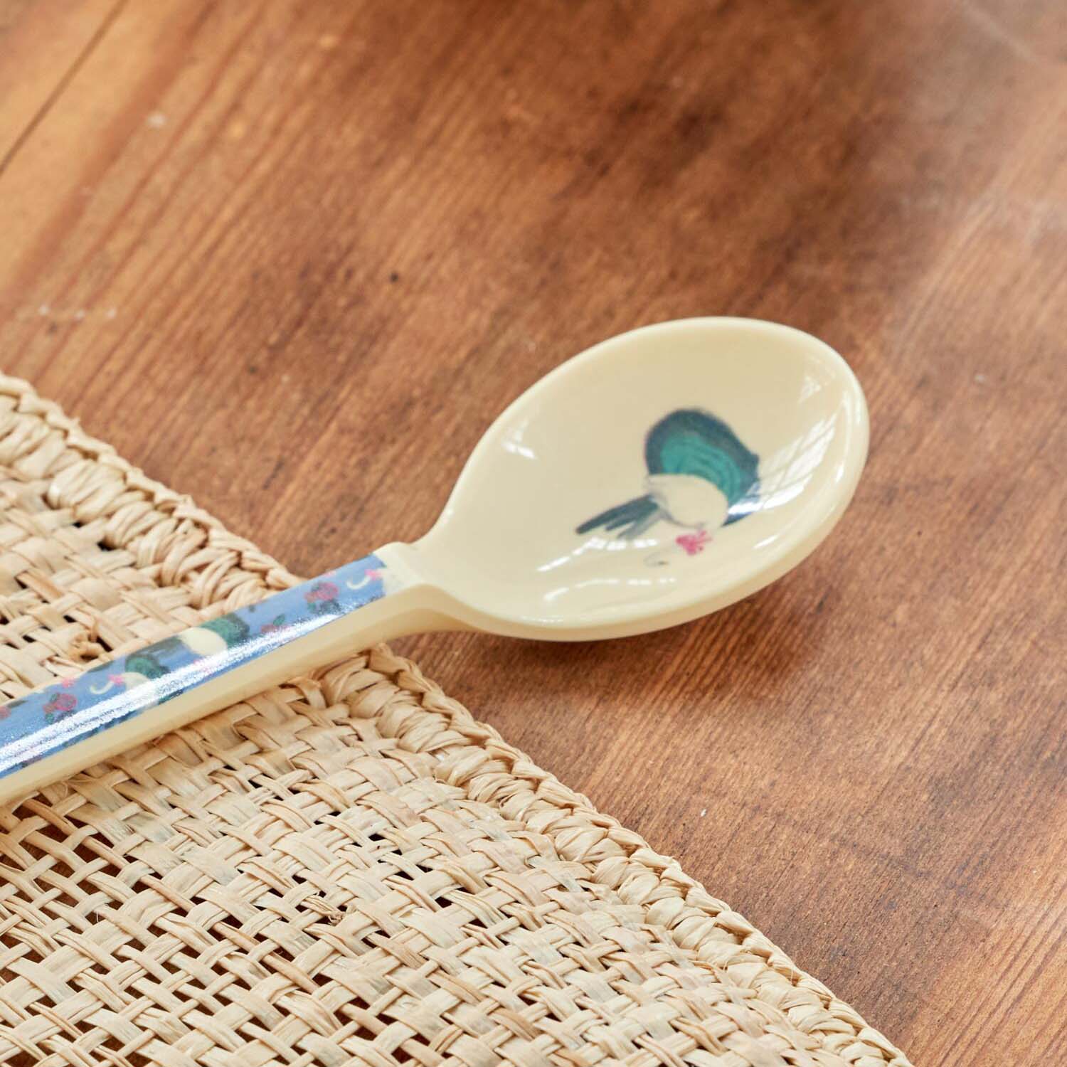 Melamin Teelöffel "A New York Minute Schwan" (Bunt) Rice