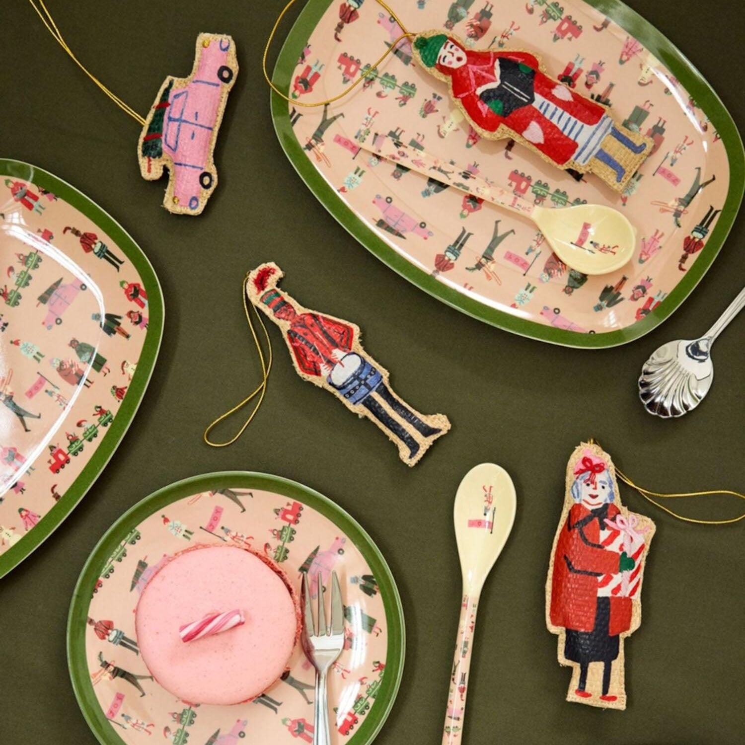 rice Melamin Latte-Löffel "Christmas" im 3er-Set - 22,5 cm (Creme)