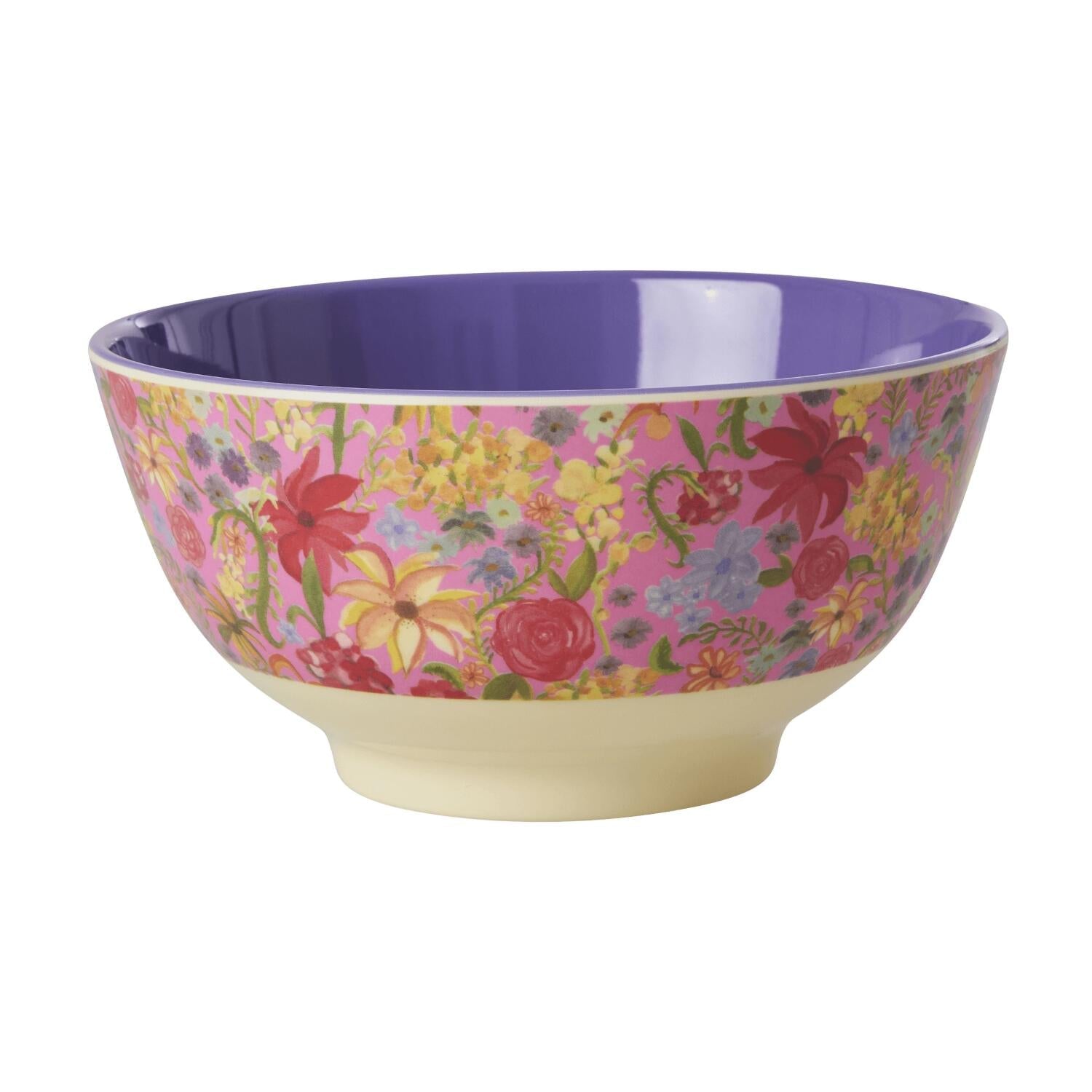 Melamin Schale "Swedish Flower" - M (Bunt) Rice