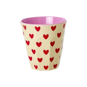 Melamin Becher "Darling Hearts" - M (Bunt) Rice