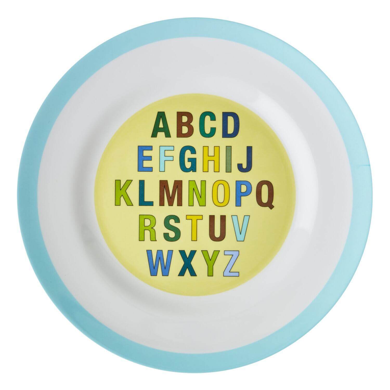 Melamin Essteller "Alphabet" (Blau) Rice