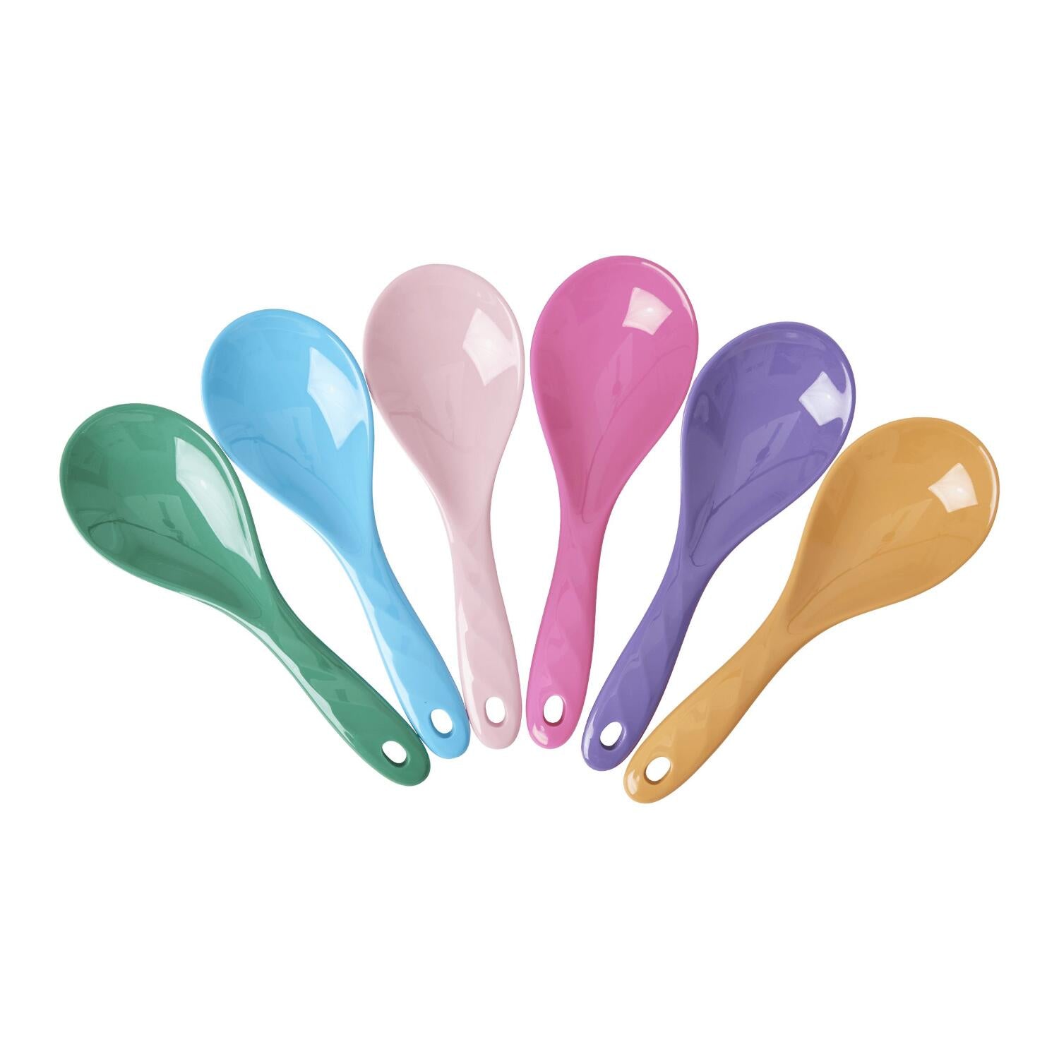 Melamin Salatlöffel - 7x22 cm (Hellblau) Rice