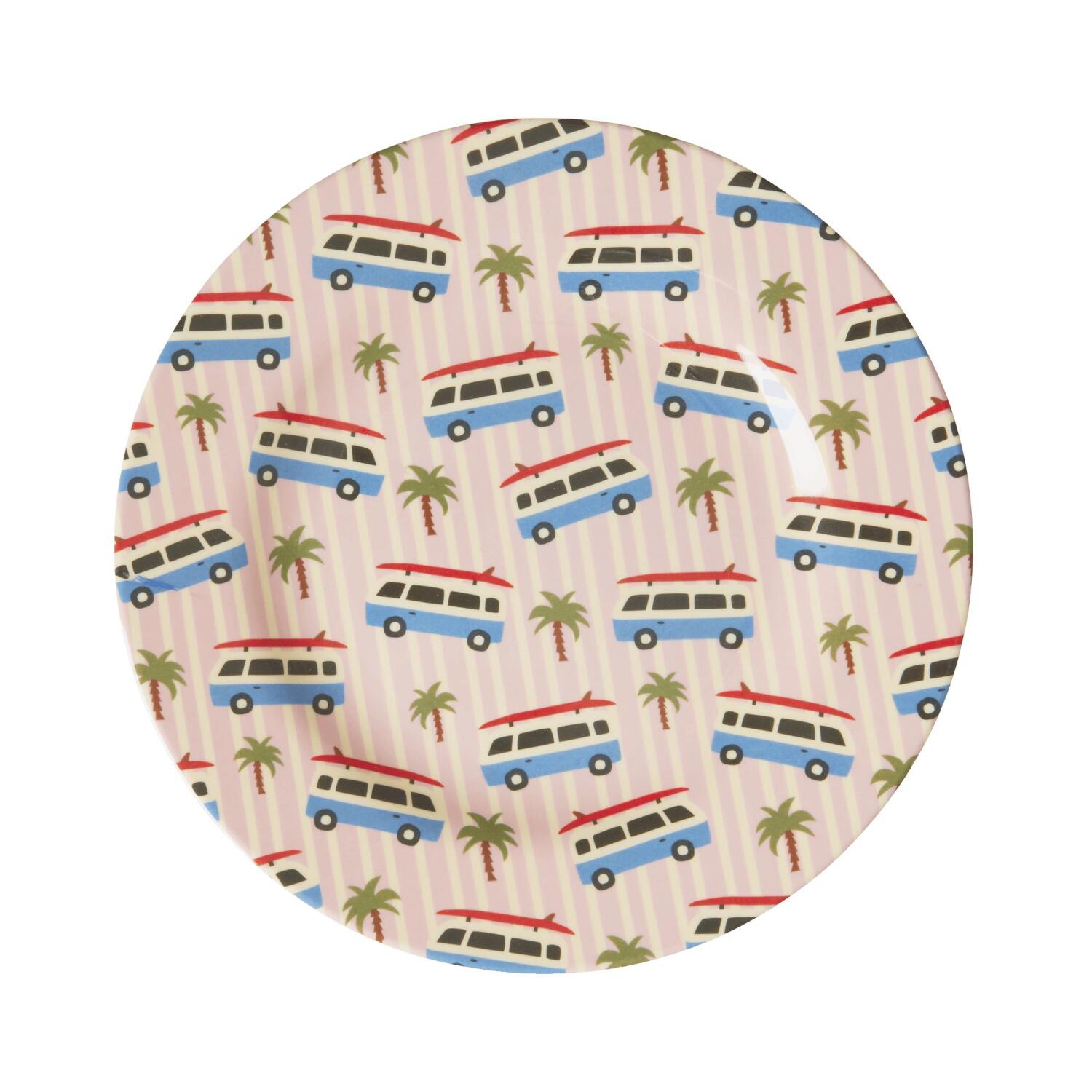 Melamin Kinderteller "Cars" - 20 cm (Pink) Rice