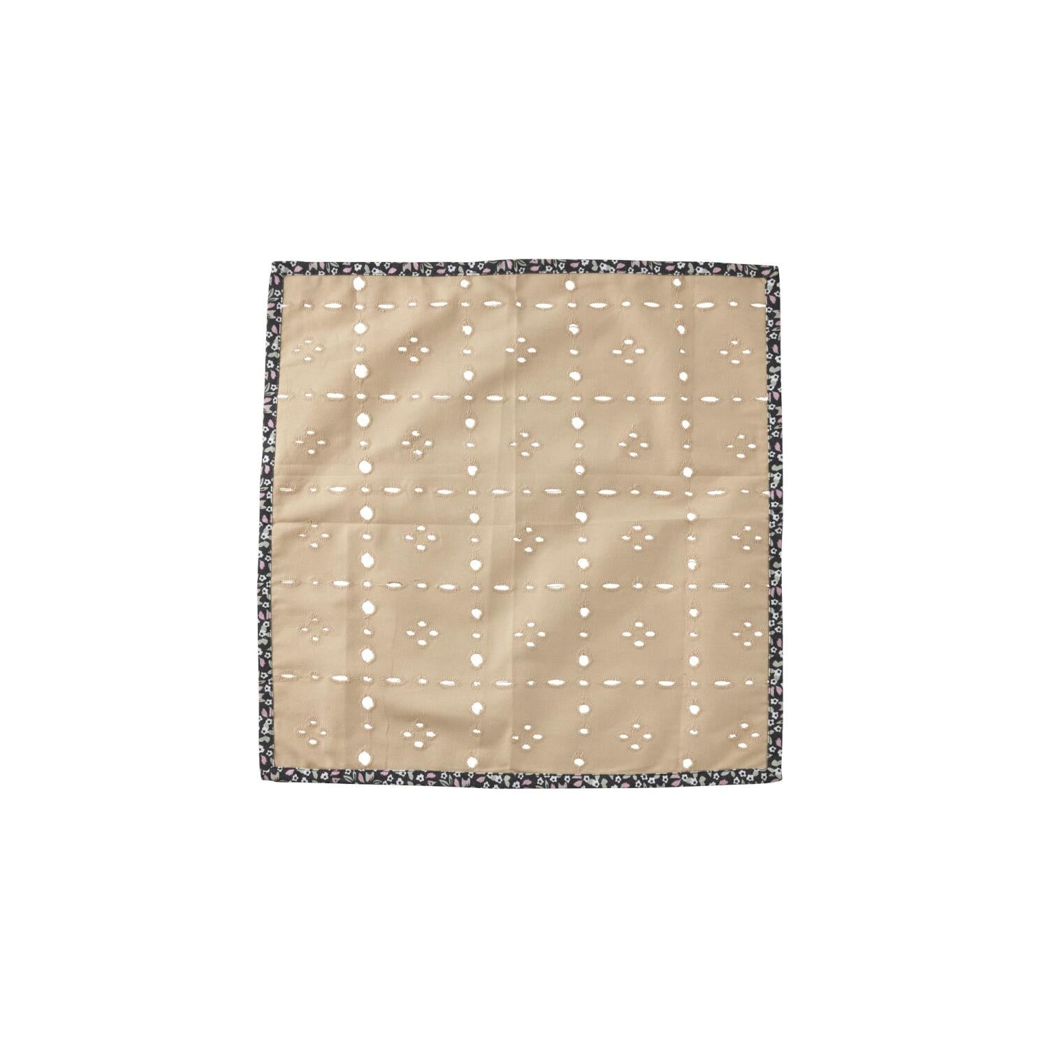 Servietten "Broidery Anglaise - Flower" im 2er-Set - 40x40 cm (Beige) Rice