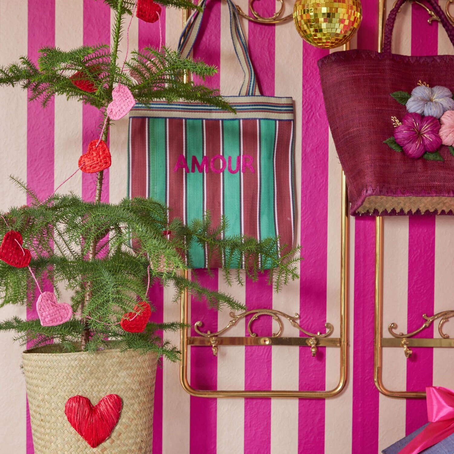 Einkaufstasche aus recyceltem Plastik "Amour" - 40x40 cm (Bunt) Rice