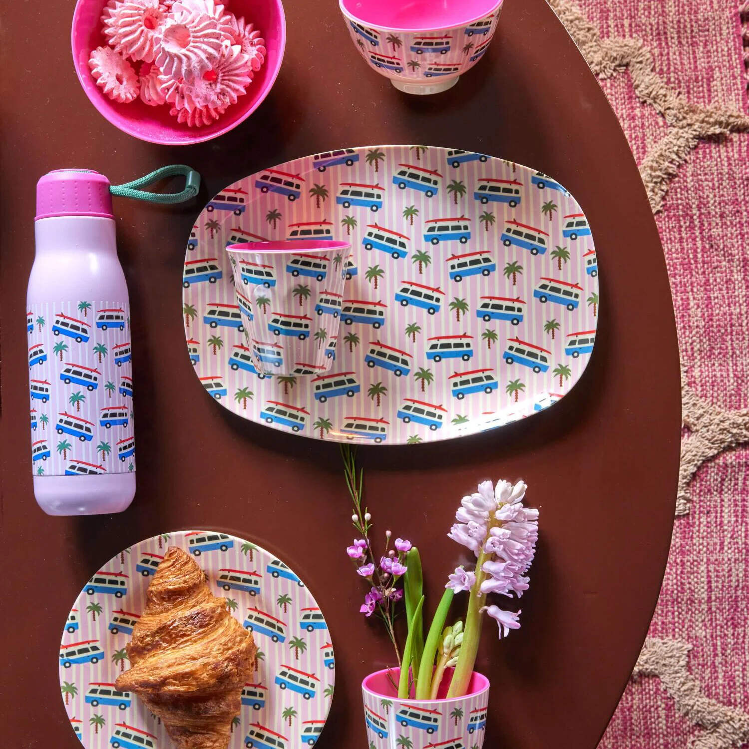 Melamin Schale "Cars" - S (Pink) Rice