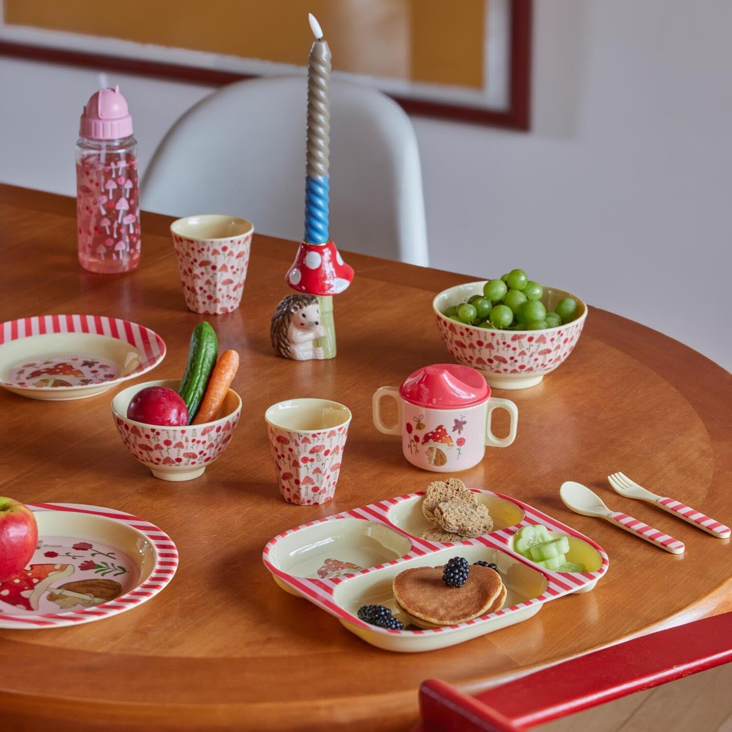 Melamin Kinderschale "Happy Forest" - 250 ml (Pink/Bunt) Rice