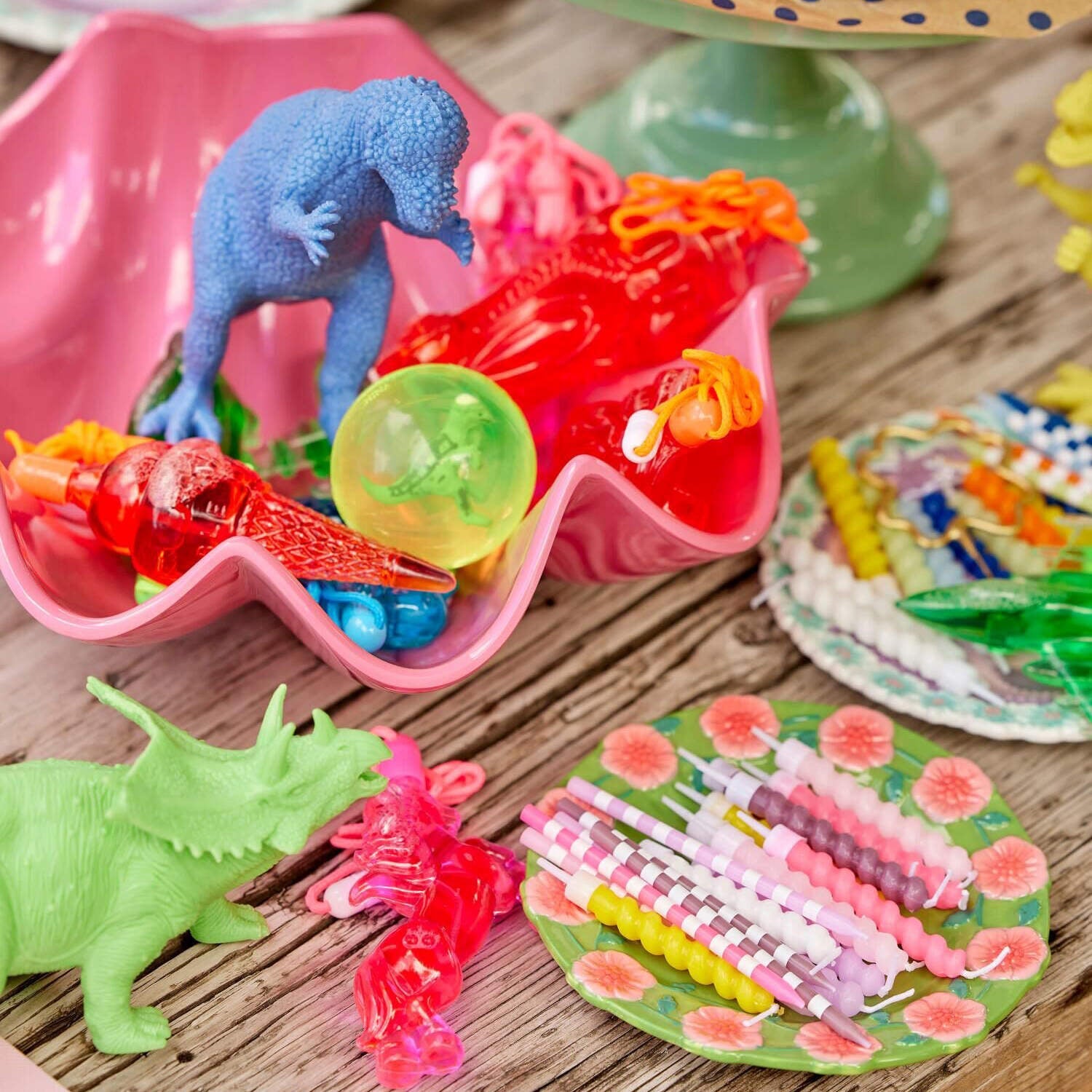 Gedrehte Kuchen-Kerzen - 12 Stk (Pink) Rice