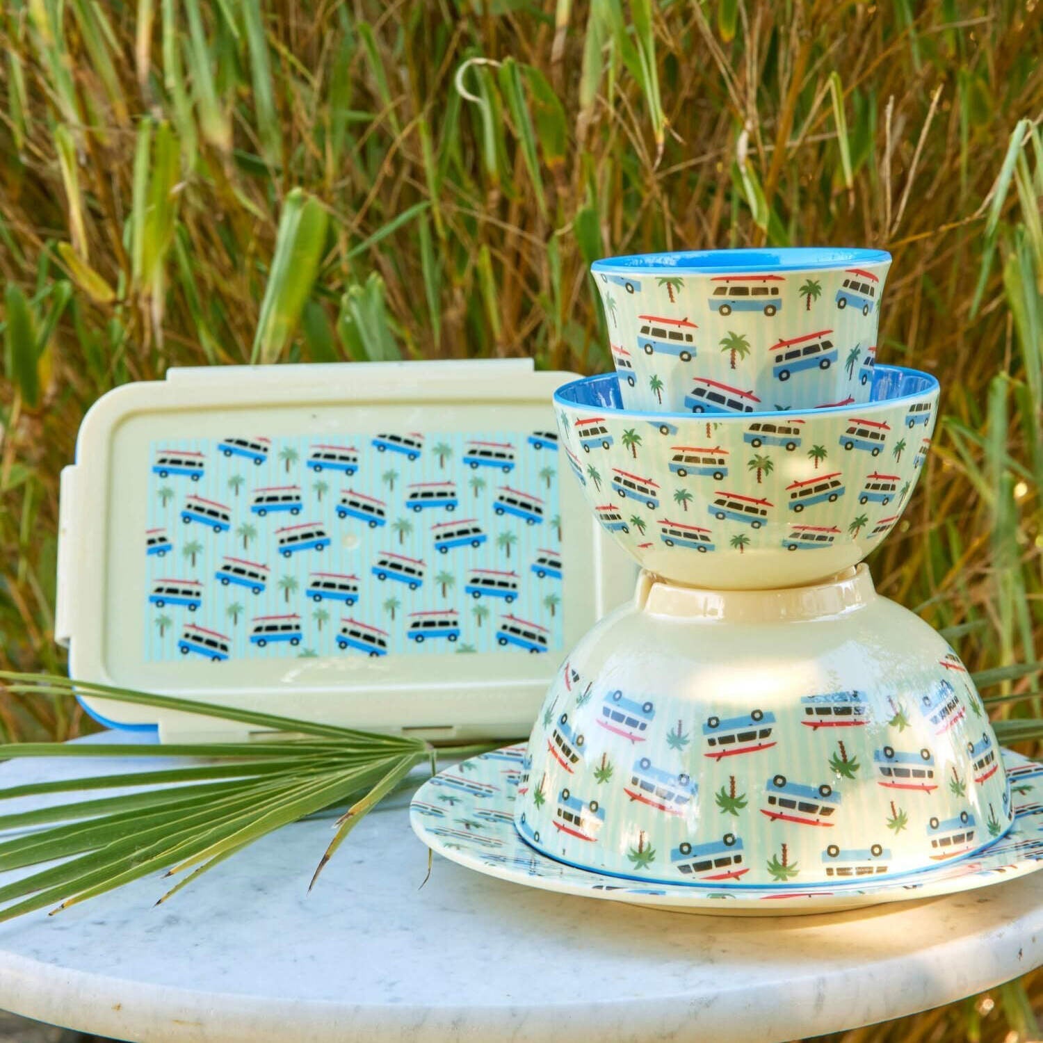 Lunchbox mit 3 Fächern "Cars" (Blau) Rice