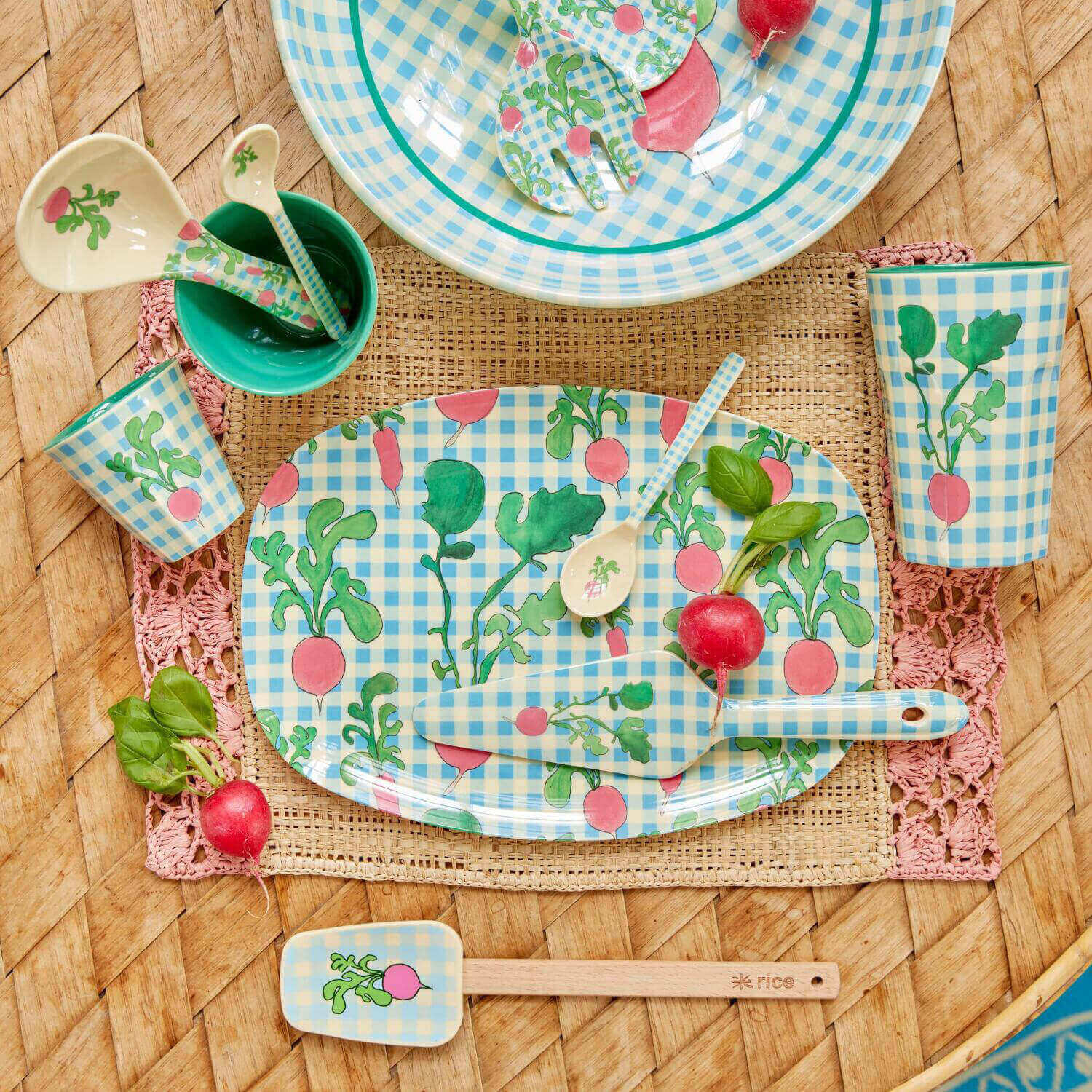 Melamin Salatbesteck "Ravishing Radish" - 29x7,2x1,6 cm (Bunt) Rice