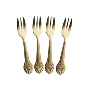 Edelstahlgabeln im 4er-Set - 14 cm (Gold) Rice