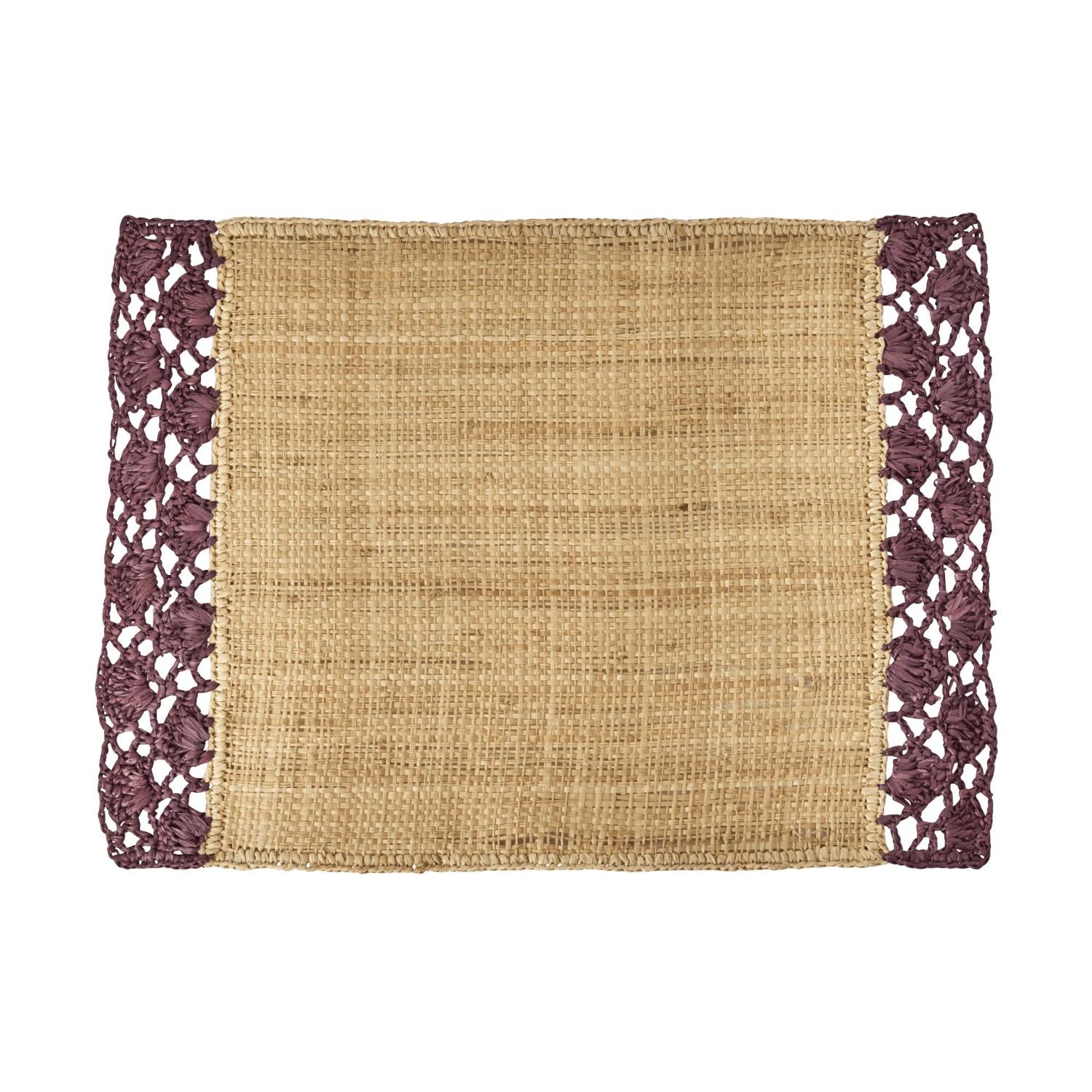 Tischset "Raffia" - 44x32 cm (Aubergine) Rice