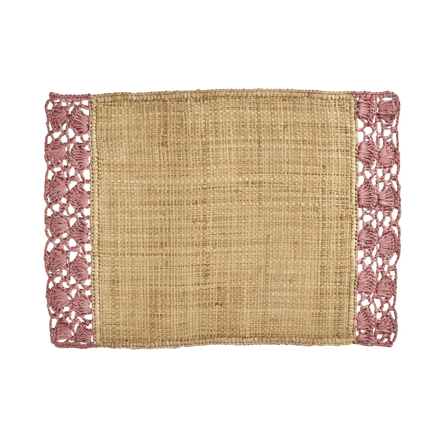 Tischset "Raffia" - 44x32 cm (Pink) Rice