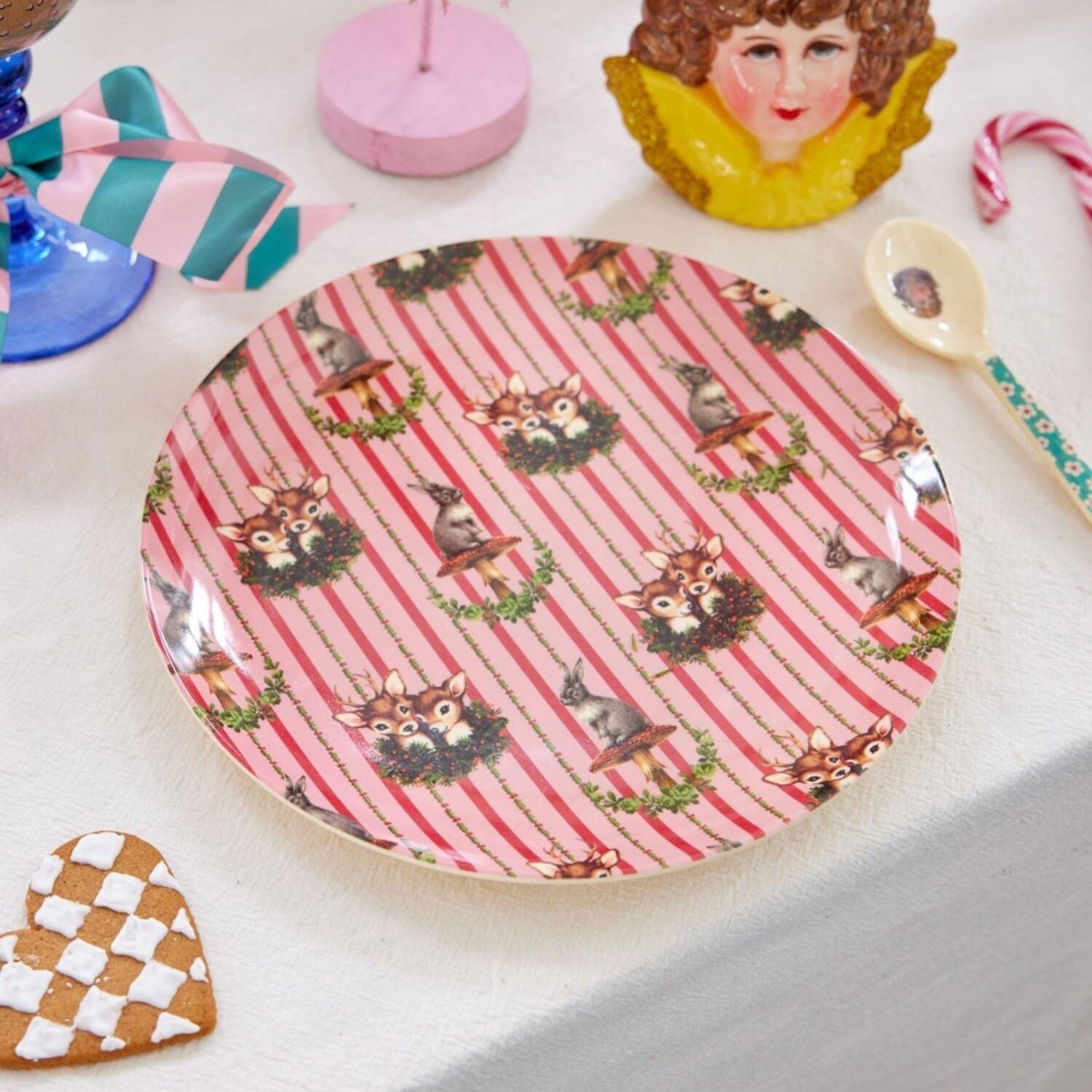 Melamin Beilagenteller "Sweet Forest" - 20 cm (Rot) Rice