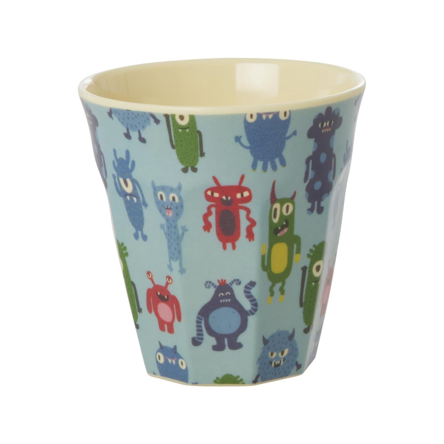 Melamin Becher "Monster" - M (Blau) Rice