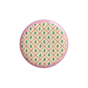 rice Melamin Tortenplate "Diamond Christmas Tree" - S (Creme/Rosa)