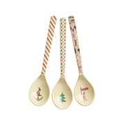 rice Melamin Teelöffel "Christmas" im 3er-Set - 14,5 cm (Creme)