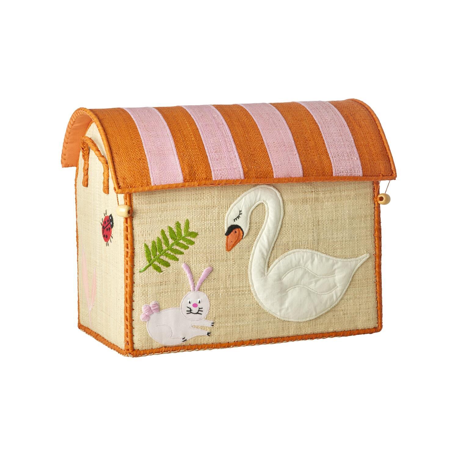 Spielzeugkiste "Raffia - Wildlife" - S (Natur) Rice