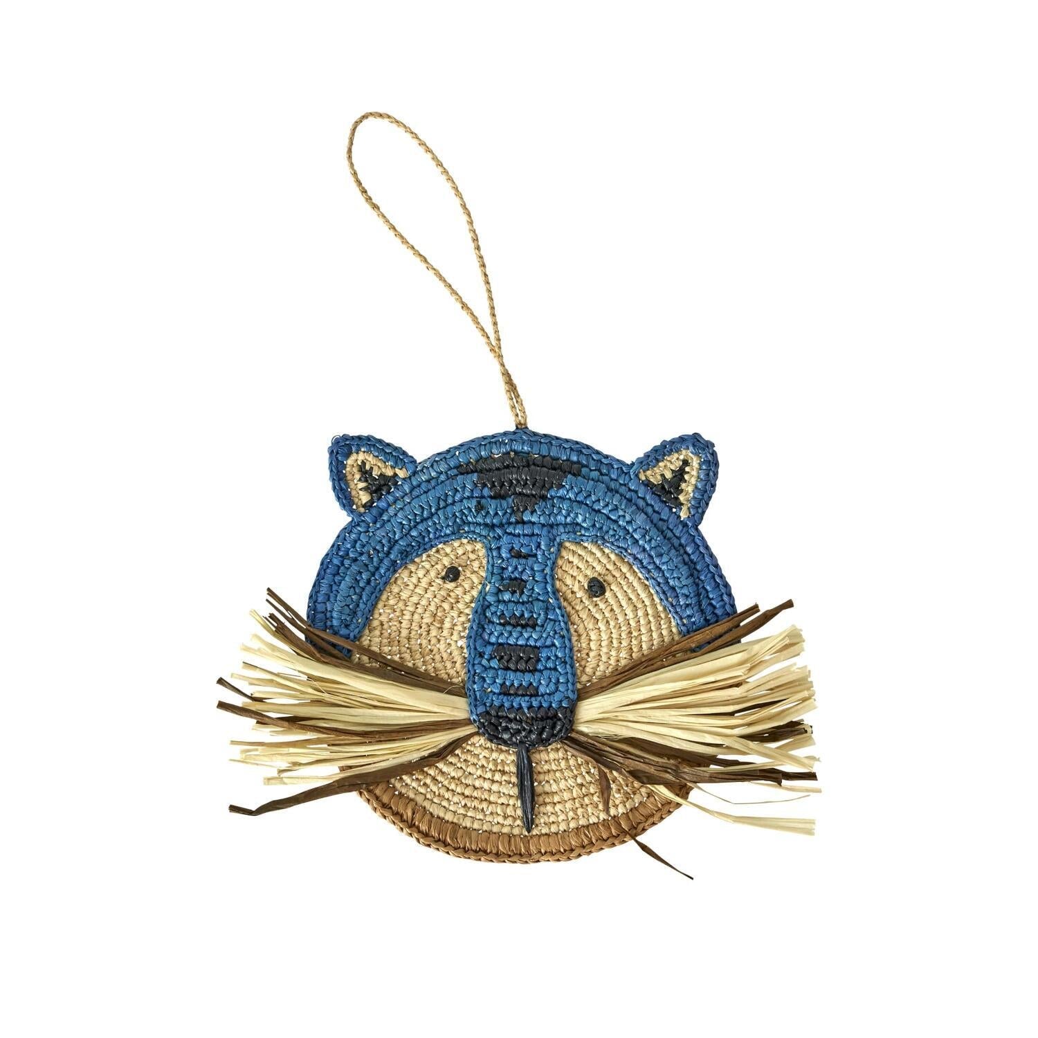 Wanddekoration "Raffia - Animal" - M (Blau) Rice