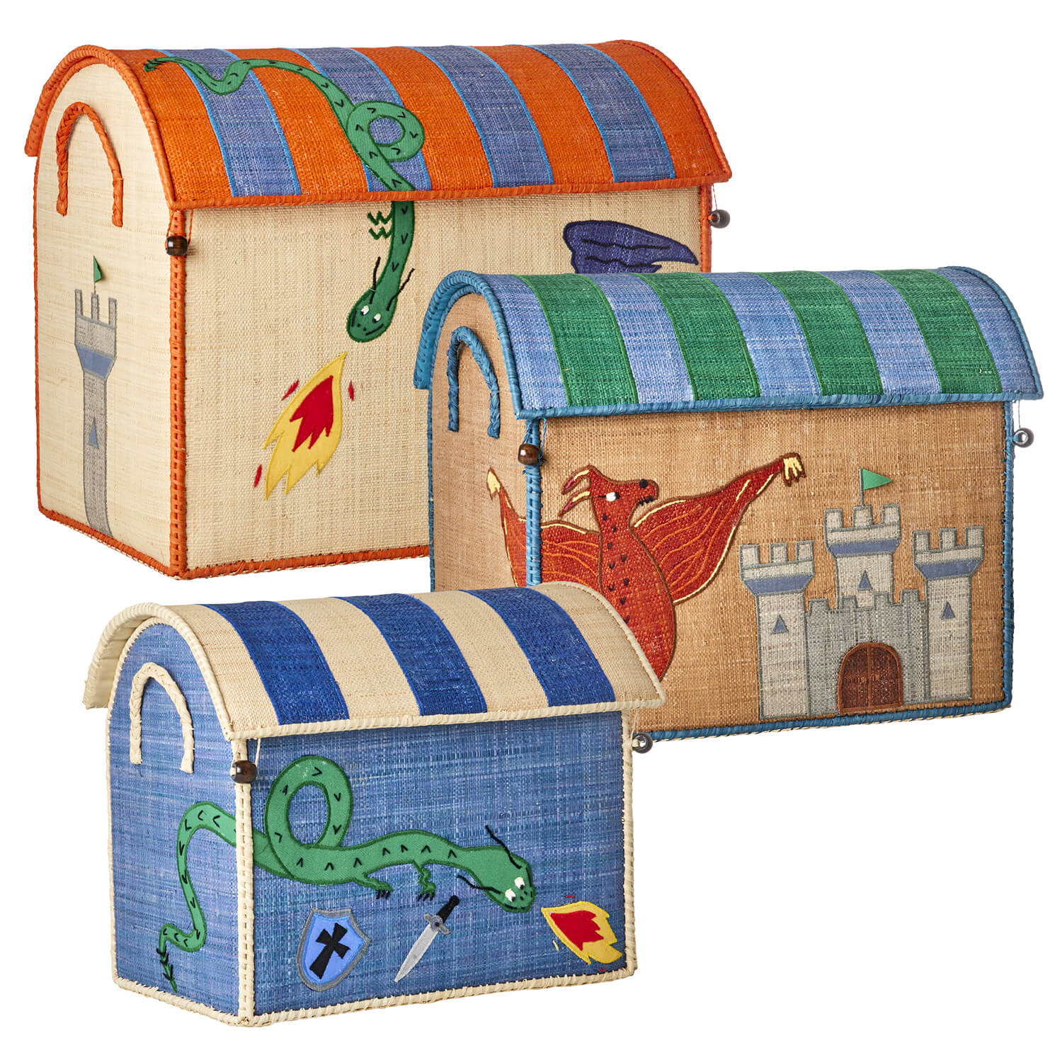 Spielzeugkiste "Dragon" - L (Bunt) Rice