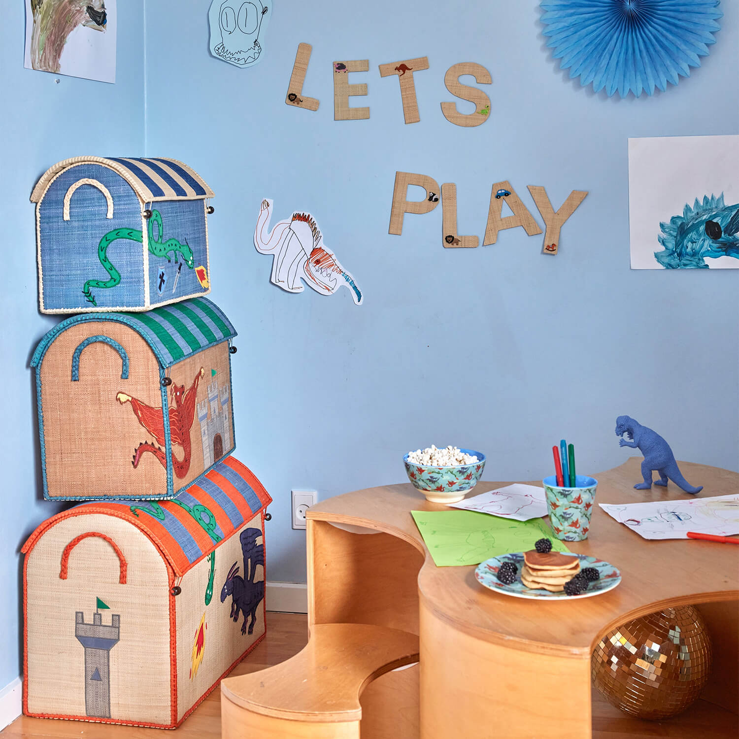 Spielzeugkiste "Dragon" - L (Bunt) Rice