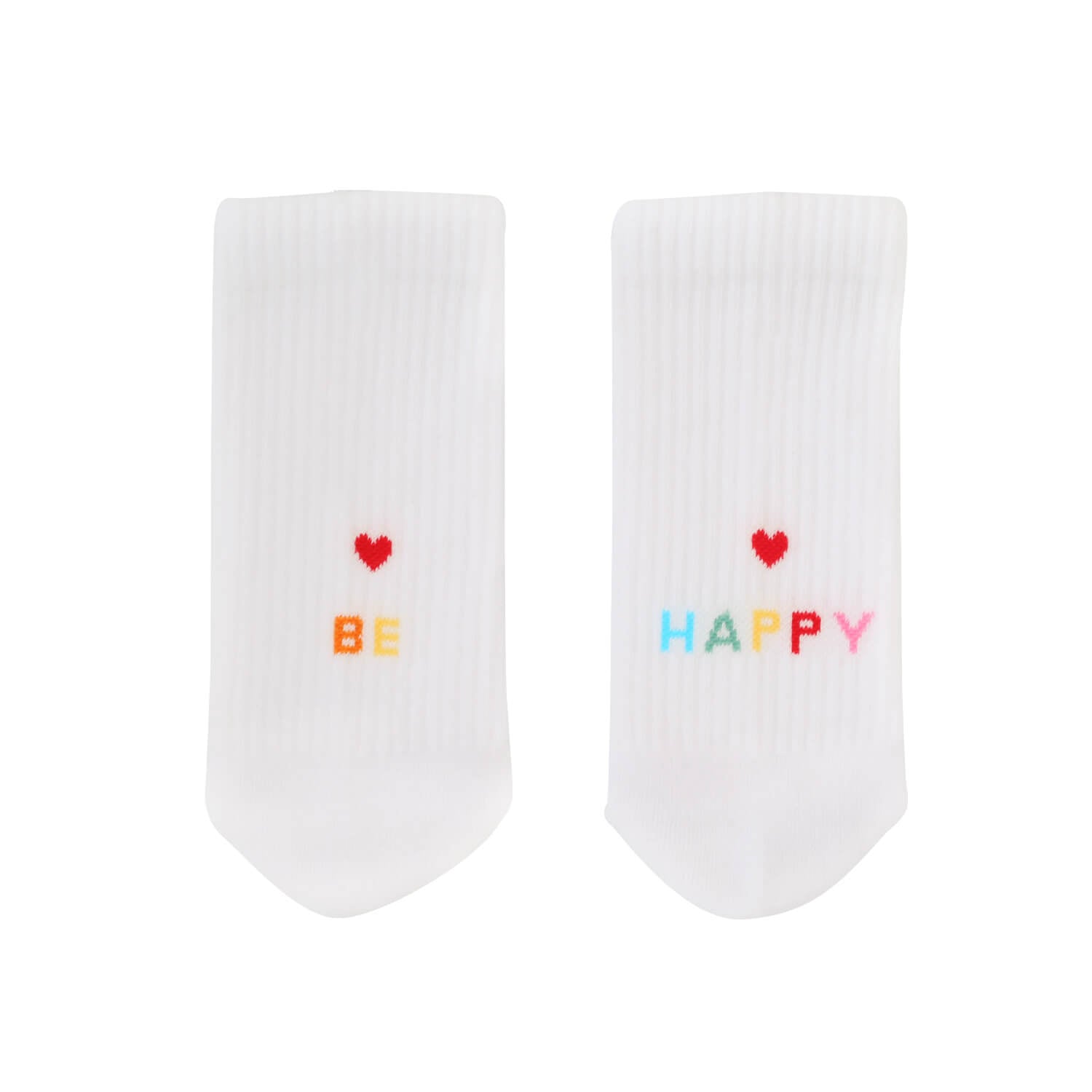 Socken "be happy" - 35-38 (Bunt) Eulenschnitt