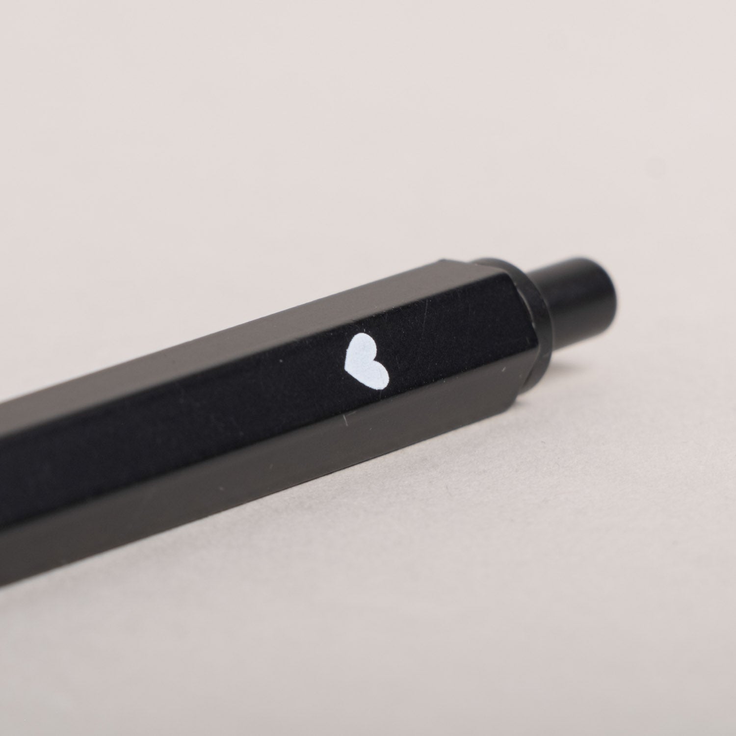 Kugelschreiber "Herz" (Schwarz) Eulenschnitt