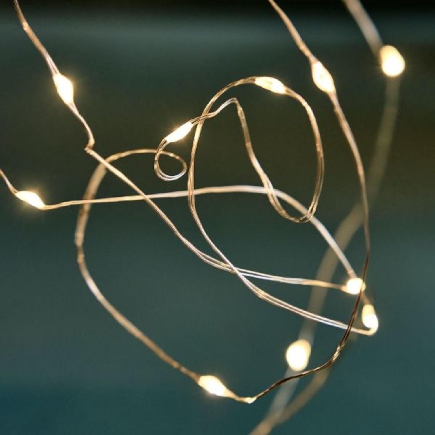 96er LED Lichterkette - 9,6 m (Silber)