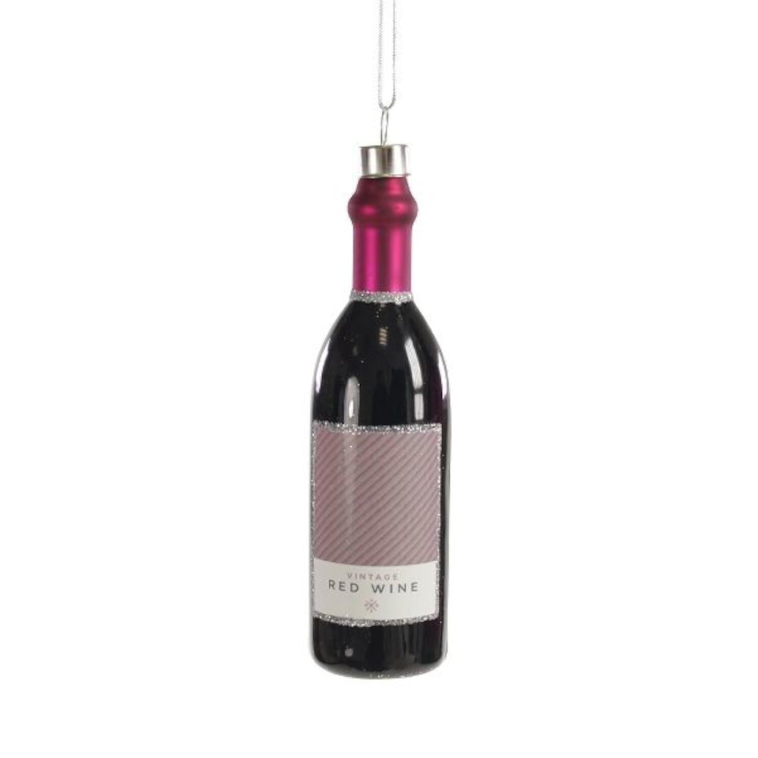 Glas-Anhänger "Rotwein" - 13,5x3,5 cm (Rot)
